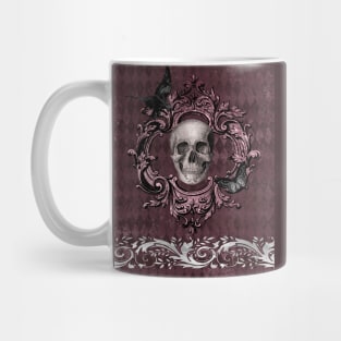 Gothic Skull - Elegance in Burgundy Mug